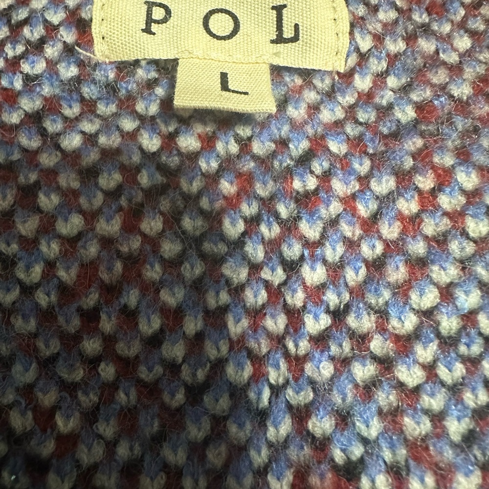 Women’s POL Floral Pullover Sweater – Size L - Picture 3 of 6